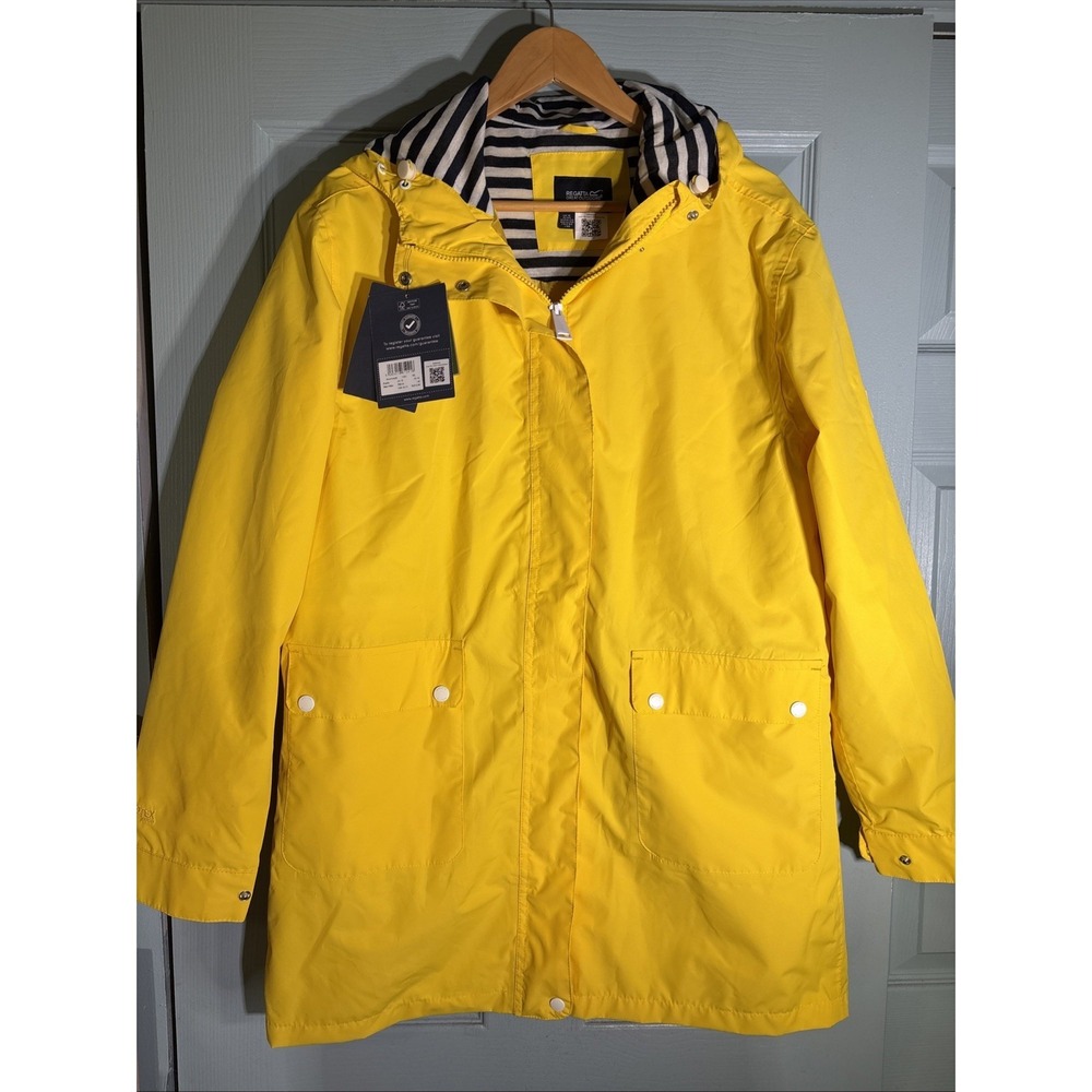 Regatta Great Outdoors Isotech Waterproof Yellow Rain Jacket Sz 12 NWT